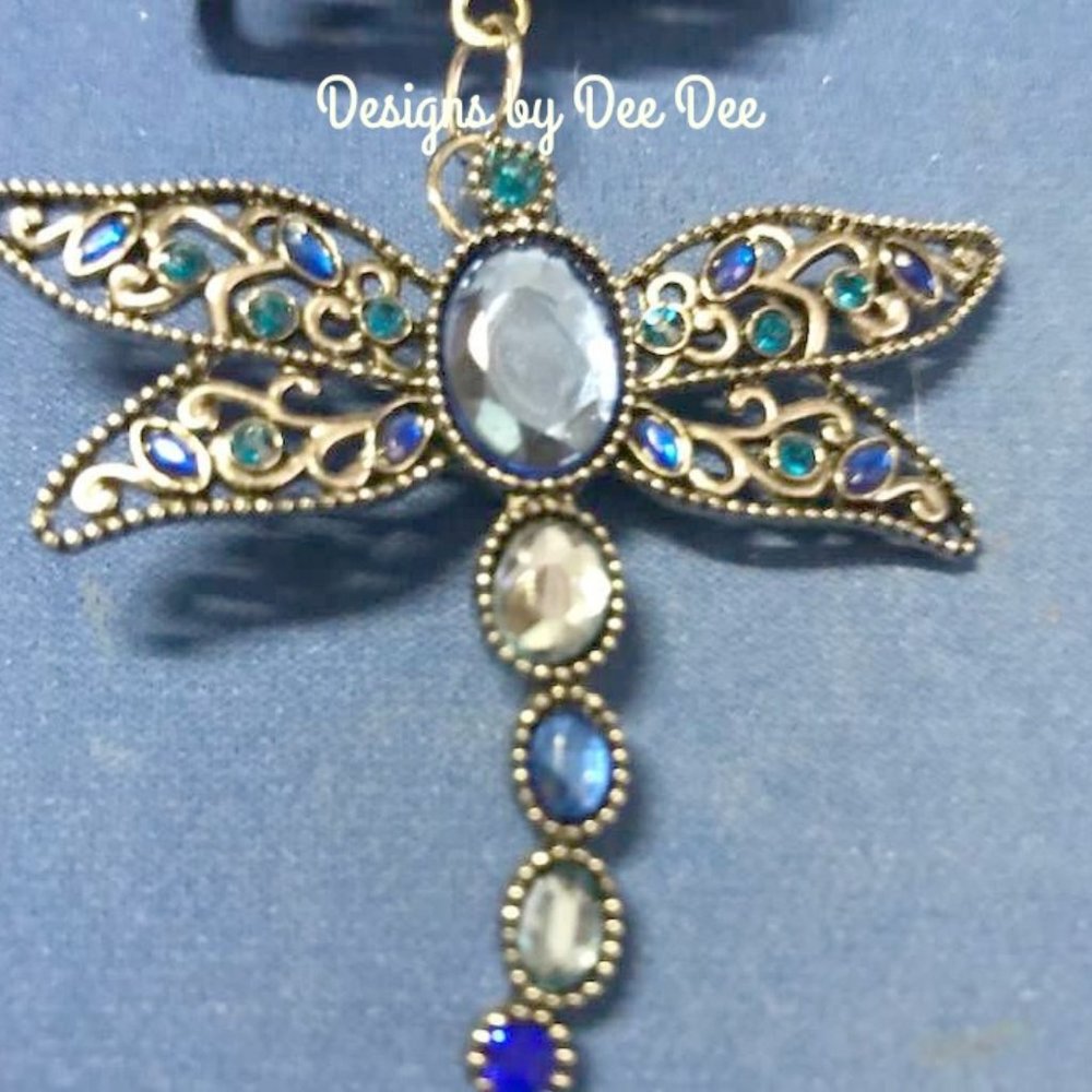 Dragonfly Necklace Enhancer or Scarf Jewelry